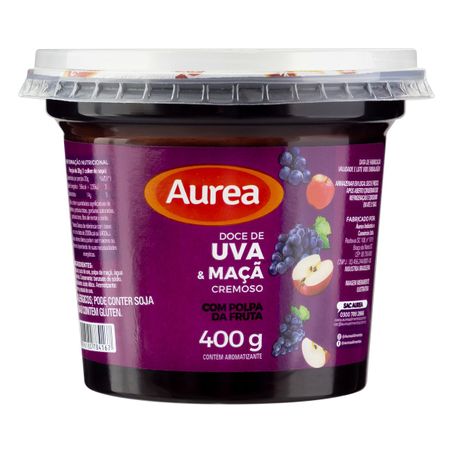 Doce cremoso uva & maçã áurea