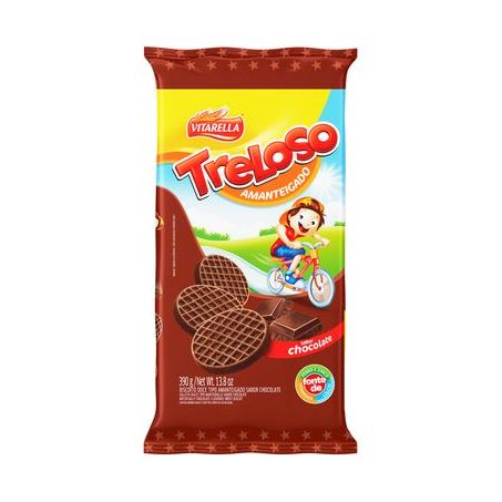 Biscoito Doce Amanteigado Treloso Chocolate Embalagem 390G