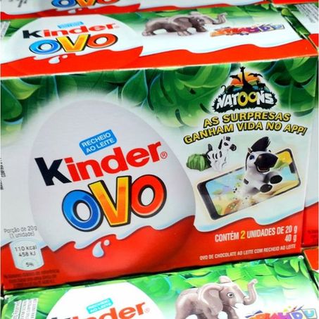 Ovo De Chocolate Kinder Natoons Caixa 2un 40g 
 
