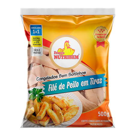 FRANGO FILE PEITO NUTRIBEM CONG 500G TIRAS