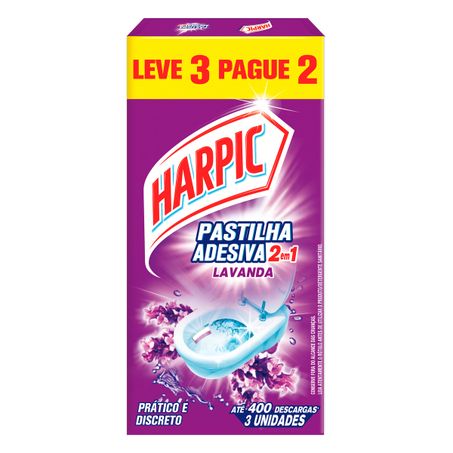 DETERGENTE SANITÁRIO PASTILHA ADESIVA LAVANDA HARPIC