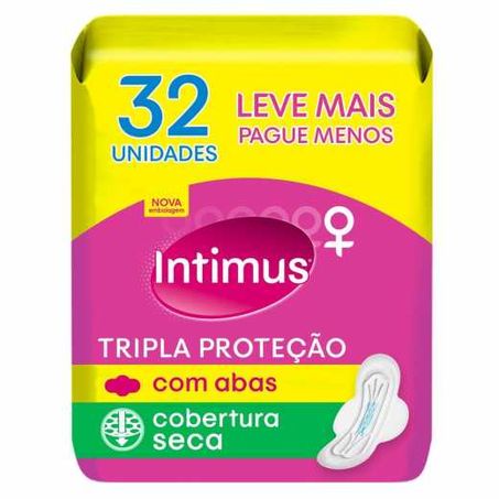 Absorvente intimus gel normal abas seca com 32