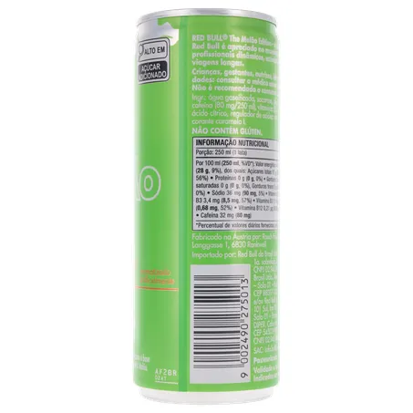BEBIDA ENERGÉTICA RED BULL MARACUJÁ/MELÃO 250ML 360-11