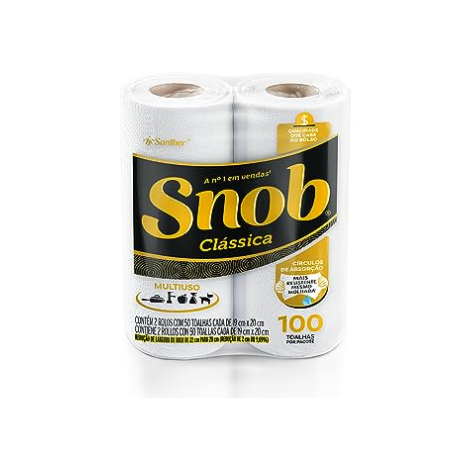 Papel toalha snob c/2und classica c/100t