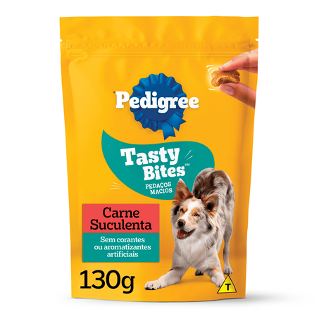 Biscoito caes tasty bites carne pedigree 130g