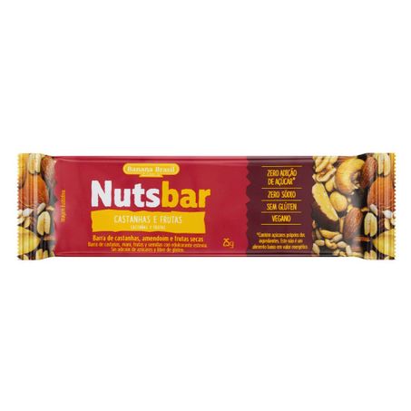 BARRA CASTANHA NUTS BAR CAST FRUTA 25G