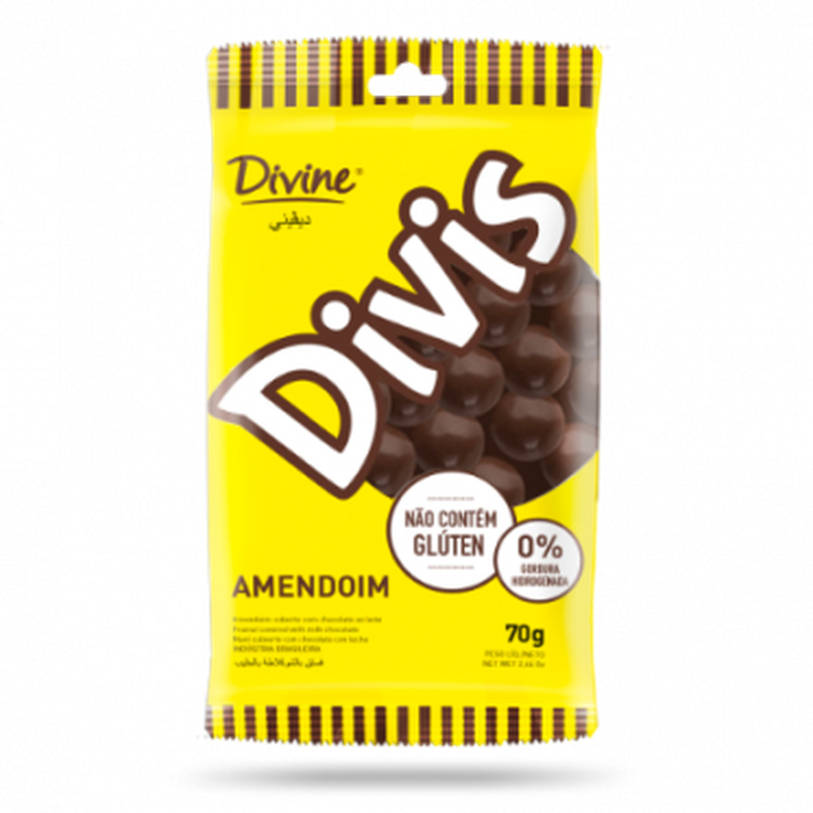 Chocolate divine 70g amendoim