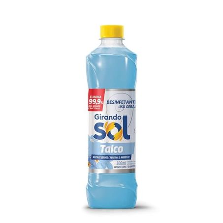 Desinfetante de Uso Geral Girando Sol  Talco Frasco 500ml
