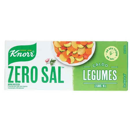 CALDO KNORR ZERO SAL LEGUMES TABLETE 96G