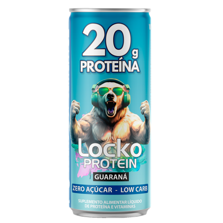 Suplemento Energético com Creatina Locko Sabor Guaraná Zero Açúcar 350ml