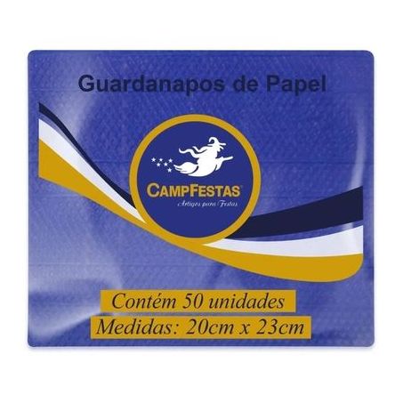 GUARDANAPO CAMP FESTAS AZUL 20X23