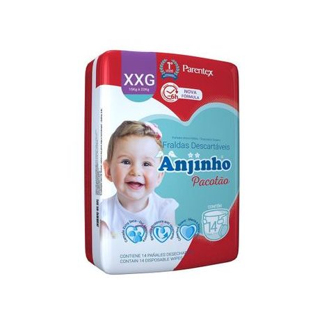 FRALDA ANJINHO PRATICA C/12  XXG