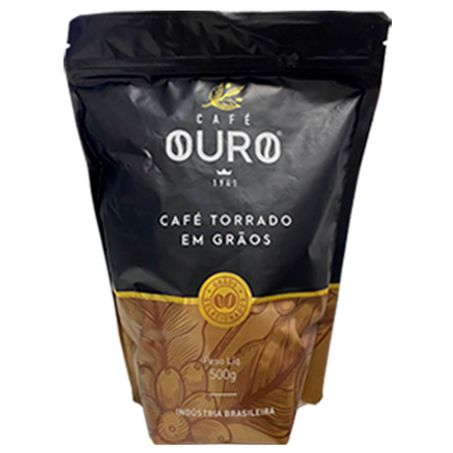 CAFE OURO TORRADO GRAOS 500G