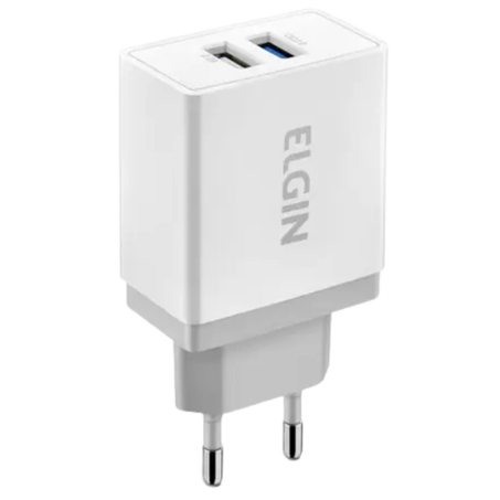 Carregador usb para tomada bivolt 2 saidas elgin (sem cabo)