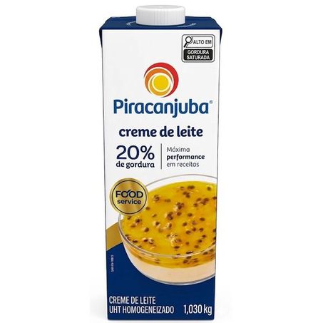 CREME DE LEITE PIRACANJUBA 20% DE GORDURA 1,03KG