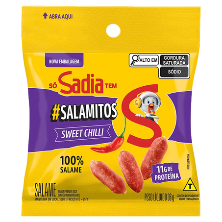 Salamitos Pocket Sadia 36g - Sweet Chilli