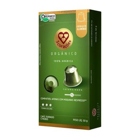 CAPSULA 3CORACOES ORGANICO 50G