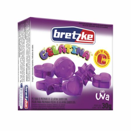 GELATINA BRETZKE EM PO UVA 30G