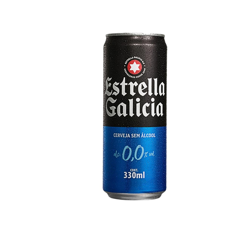 Cerveja Estrella Galicia 330ml - Zero Álcool