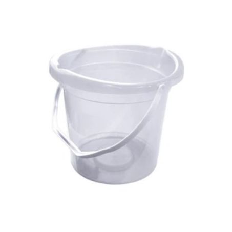 Balde plasvale 8l 2bicos transparente un