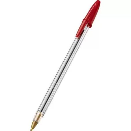 Escolar caneta bic cristal un fina verm