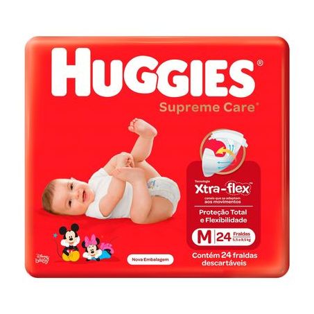 FRALDA HUGGIES SUPREME CARE M C/24 UN
