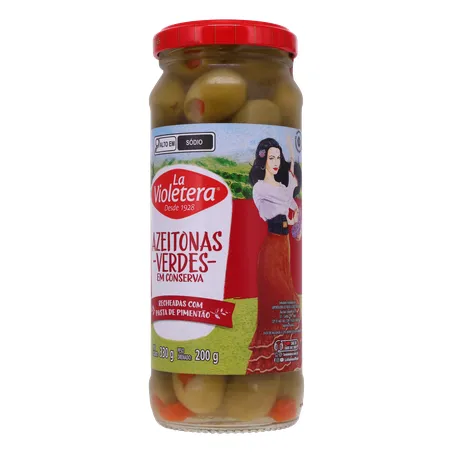Azeitona Verde La Violetera Pasta de Pimentão Vidro 200G 360-4