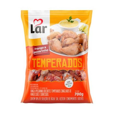 Frango a passarinho temperado lar 700g