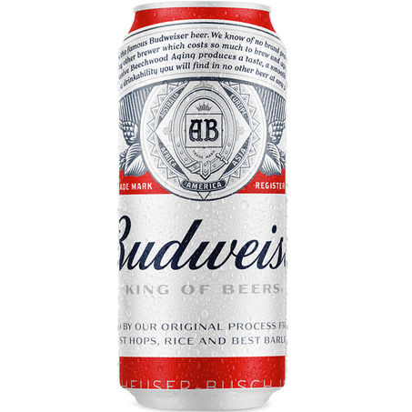 Cerveja latao 473ml budweiser