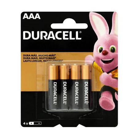 Pilha alcalina duracell aaa c/4