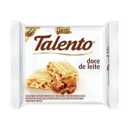 CHOCOLATE TALENTO BRANCO C/DOCE DE LEITE 90G