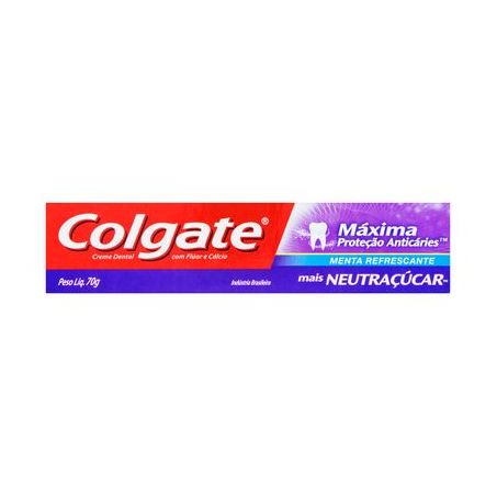 Creme Dental Colgate Menta Refrescante Máxima Proteção Anticáries Caixa 70gr
