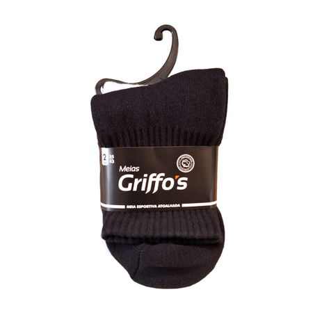 KIT MEIA GRIFFOS ADULTO UNISSEX CANO LONGO SORTIDO C/2 N.35/43