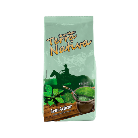 Erva mate terra nativa 1kg sem açucar embalagem metalizada