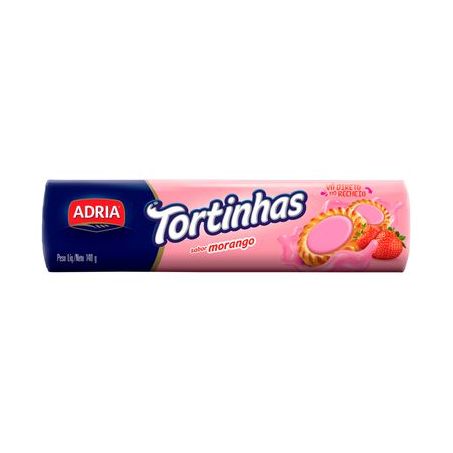 Biscoito Adria Tortinhas Torda de Morango 140G