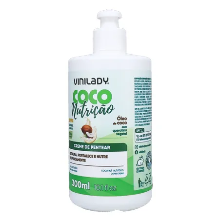 Creme de Pentear Vinilady Coco Nutrição Frasco 300ml 360-3