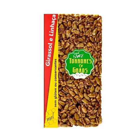 TORRONE DE GIRASSOL E LINHACA 32G DONA MARY