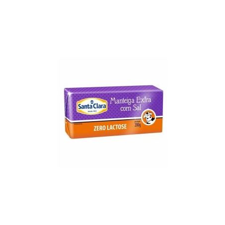 Manteiga santa clara 200g pote zero lactose c/sal