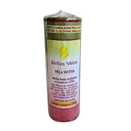 VELA BELLAS VELAS VOTIVA 7 DIAS 3 CORES 240G