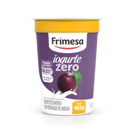 Iogurte frimesa zero mameixa 165g copo*
