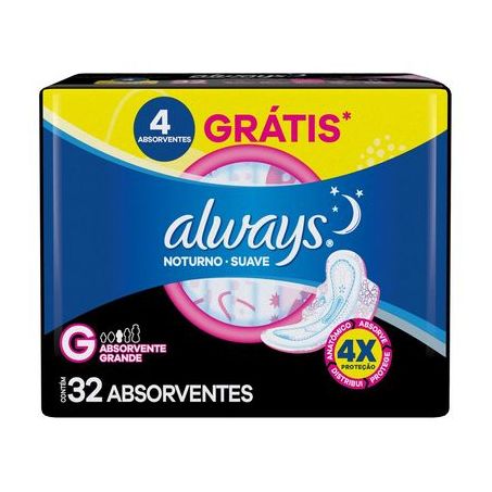 Absorvente always noturno suave c/a c/32