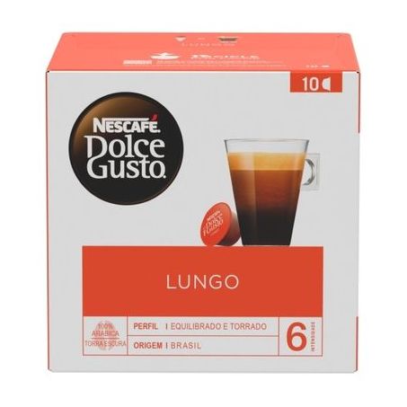 Cápsulas café nescafé dolce gusto lungo 112g c/ 10 cápsulas