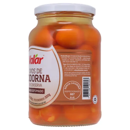 Ovos de codorna valar defumado 300g 360-6