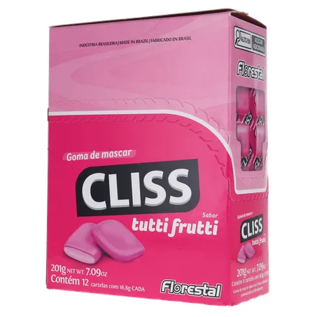 Goma de Mascar Cliss Tutti Frutti Caixa 201gr 360-3