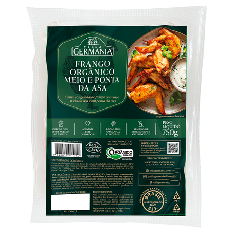 Meio da Asa Frango Germania Orgânico 750g
