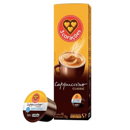 CAPSULAS TRES CORACOES CAPPUCCINO 10UN