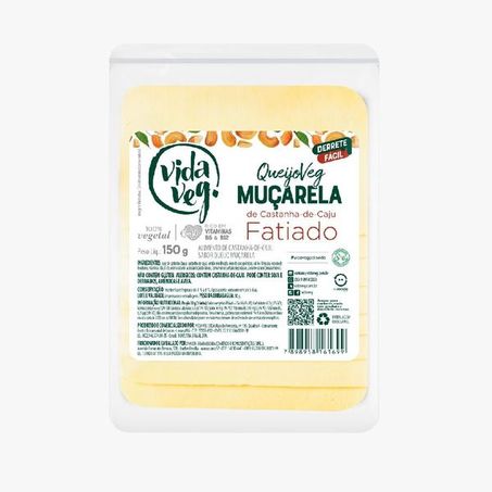 Qjo vida veg mussarela cast caju fat 150g