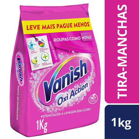 Tira Manchas em Pó Vanish Multi Power Oxi Action Refil Econômico para Roupas Coloridas 1Kg