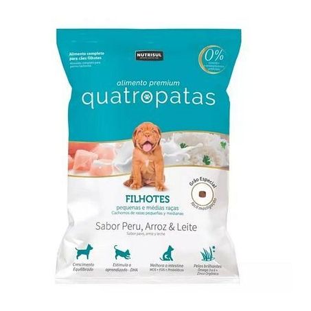 ALIMENTO PARA CÃES QUATRO PATAS RAÇAS PEQUENAS/MEDIAS/FILHOTES 1KG