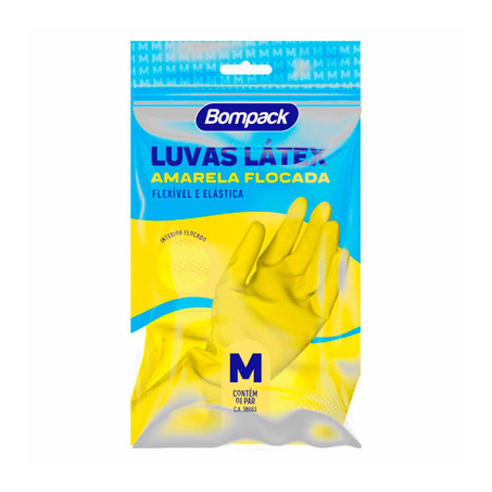 Luva Multiuso Bompack M Amarela